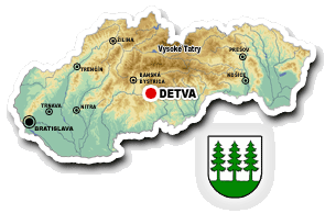 DETVA - mapka